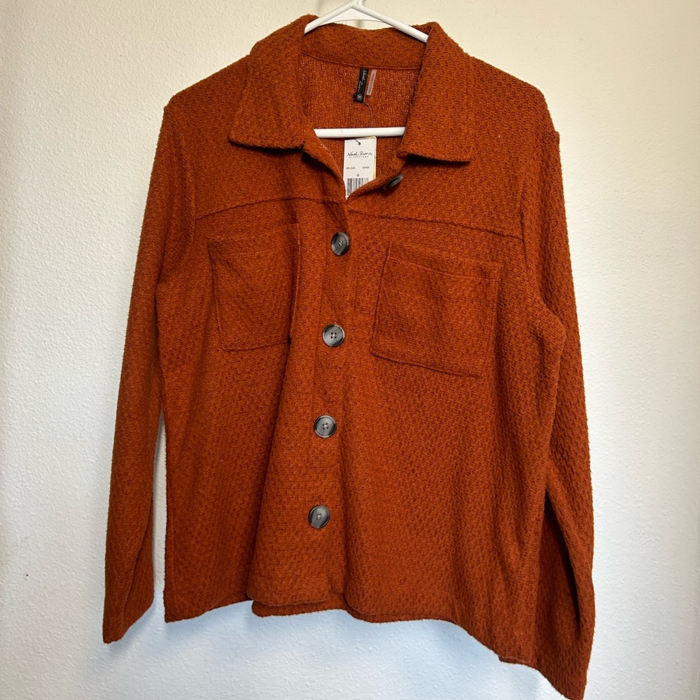 Burnt orange button up shirt